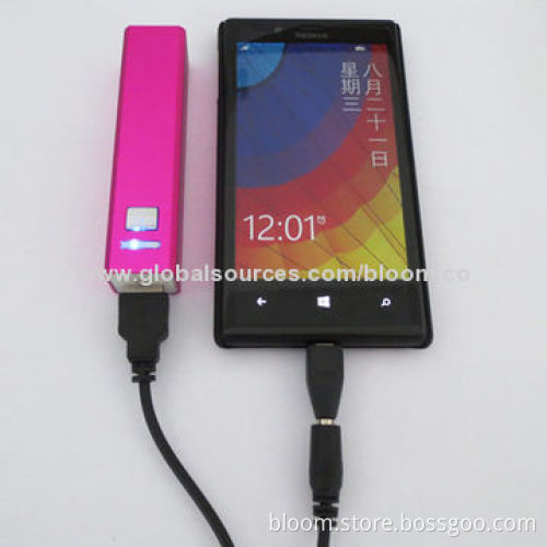 Power Bank with 2,600mAh, Ideal for iPhone 6/5S/5/4/4S, Full Capacity
